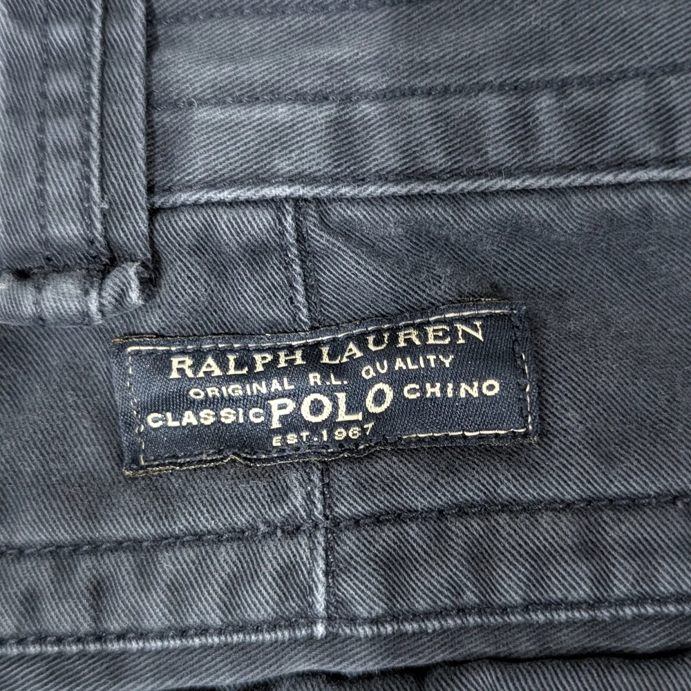 Y2K Polo Ralph Lauren Navy Blue Classic Polo Chino Utility Cargo Shorts Size 46B